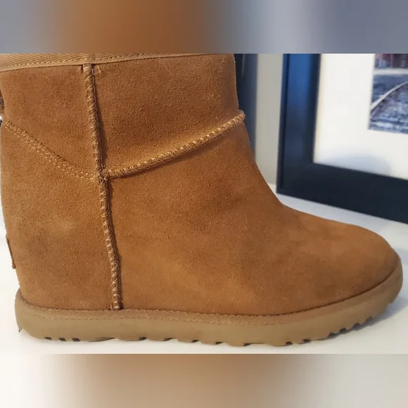UGG Femme Mini Suede Ankle Wedge Boots - Picture 9 of 16